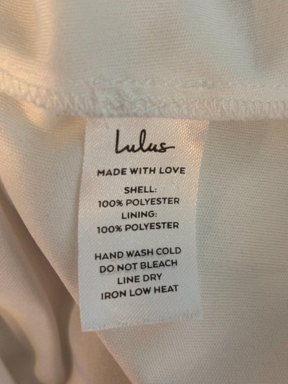 Lulus White Long Sleeve Shift Dress Medium Like New - Picture 6 of 6
